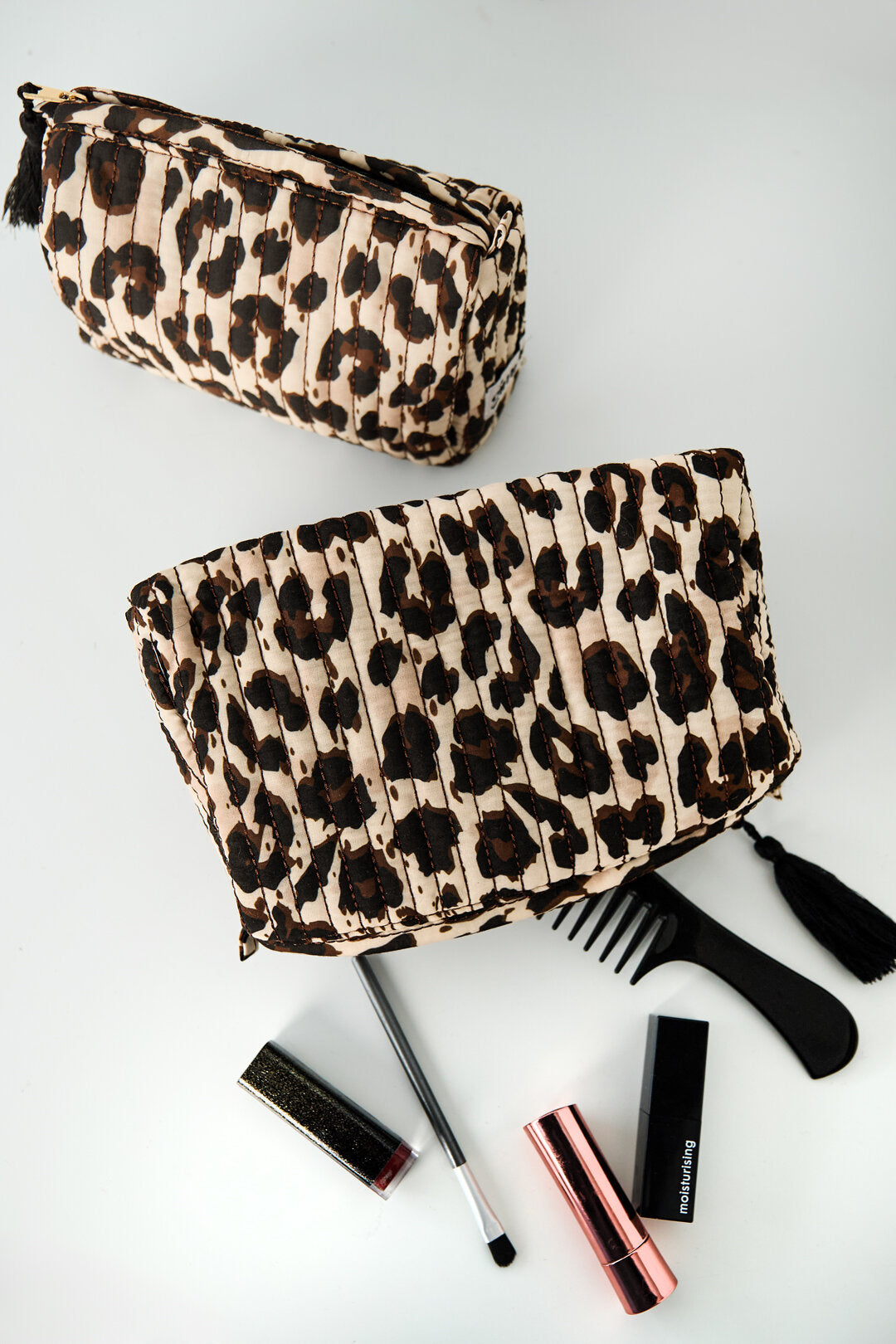 Gimme Make-up-Tasche mit Leopardenmuster – Kompakte Kosmetiktasche 19 x 12 x 8 cm