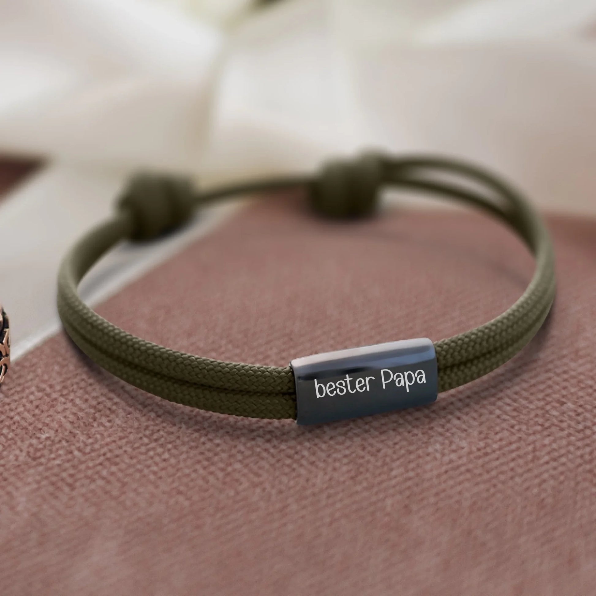 Personalisiertes Segeltau Armband mit Namen und Symbol - afHandmade