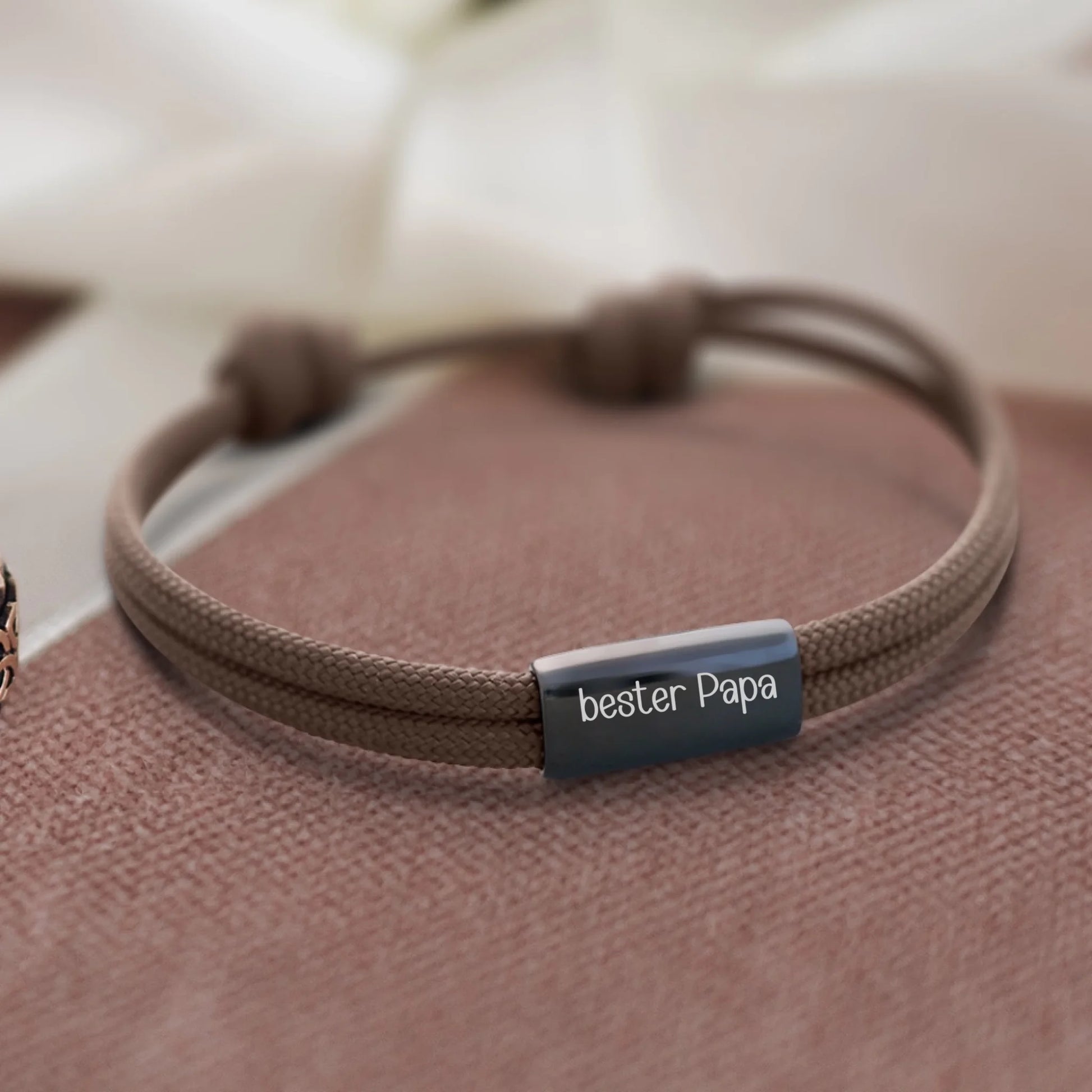Personalisiertes Segeltau Armband mit Namen und Symbol - afHandmade