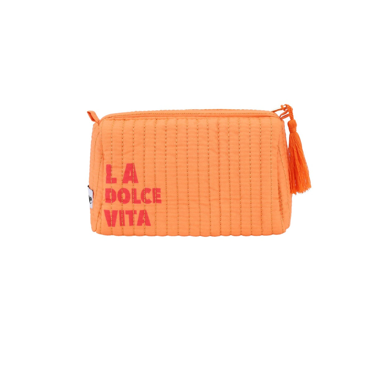 La Dolce Vita Kosmetiktasche Groß – Stylische Beauty Bag in Orange oder Pink 24 x 15 x 10 cm