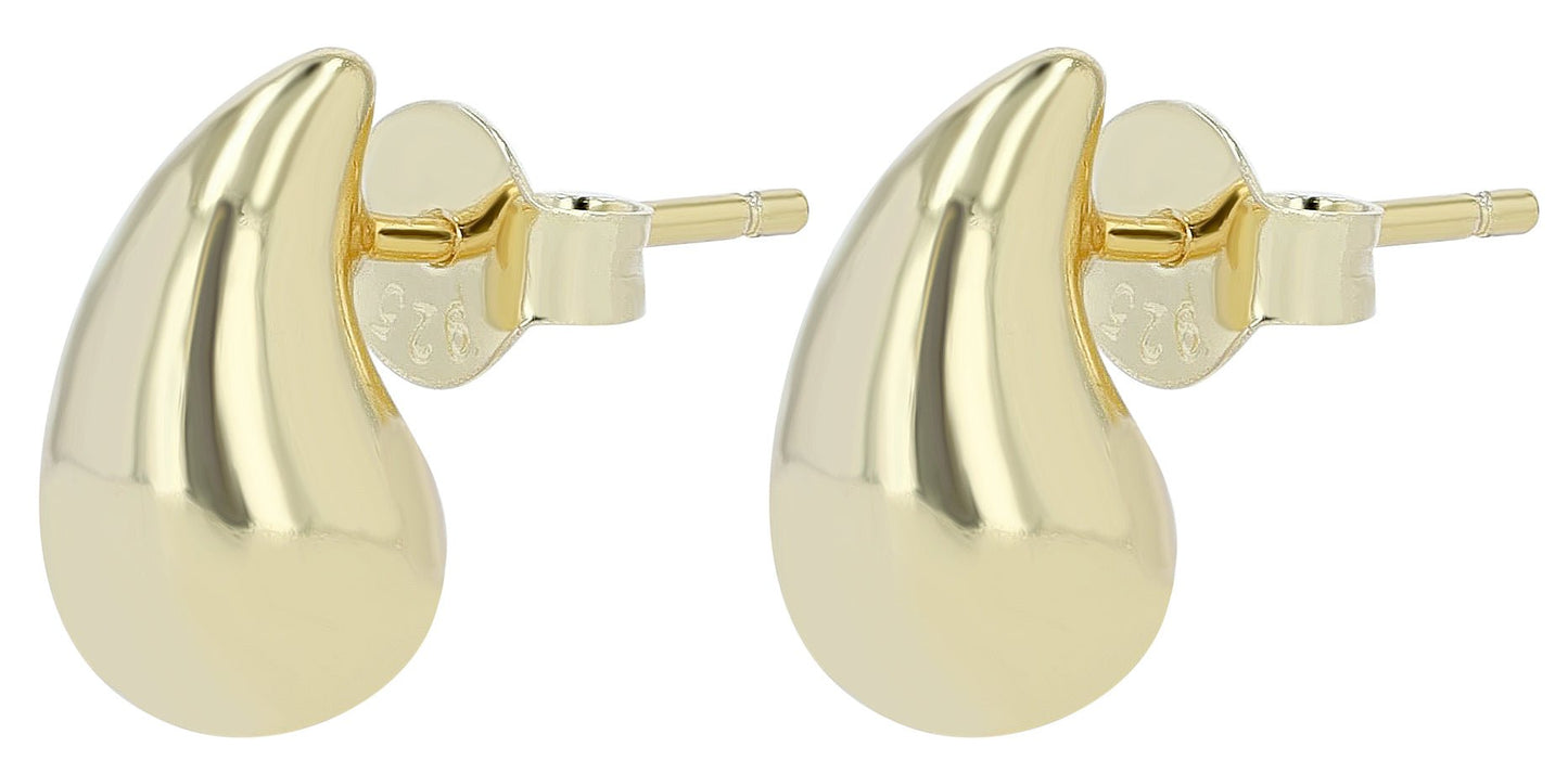 925/ - Echt Silber Ohrstecker vergoldet Tropfen - afHandmade