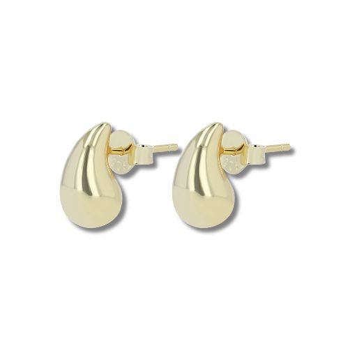 925/ - Echt Silber Ohrstecker vergoldet Tropfen - afHandmade