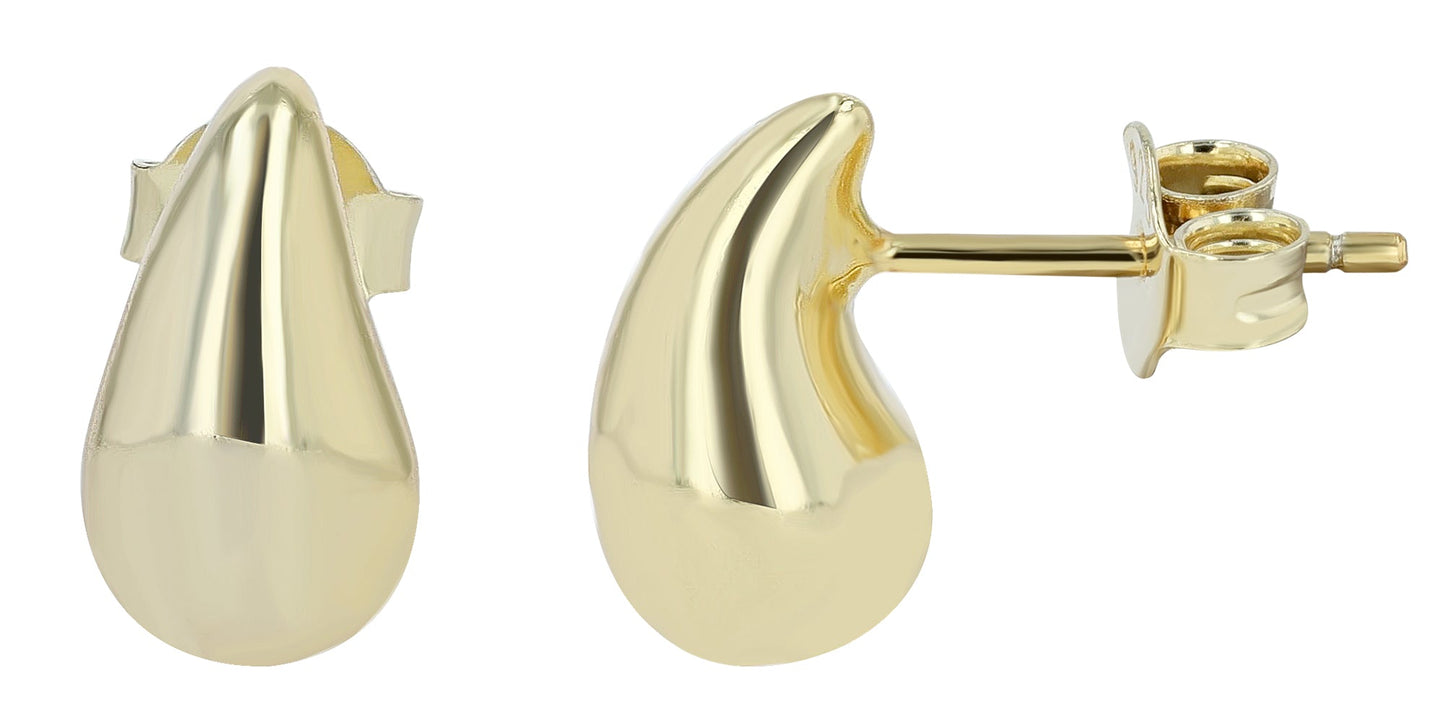 925/ - Echt Silber Ohrstecker vergoldet Tropfen - afHandmade