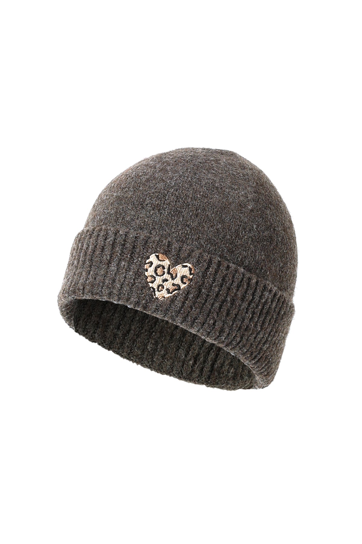 Leo-Herz Beanie – Warme Strickmütze mit Leo-Herz