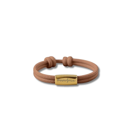 Minimalistisches Damenarmband aus Segeltau, personalisiert mit Gravur