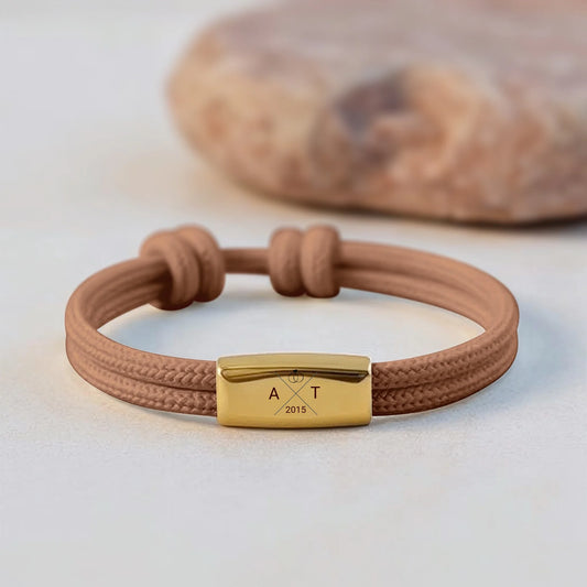 Initialen Armband mit Gravur – individuelles Geschenk für Mann & Frau