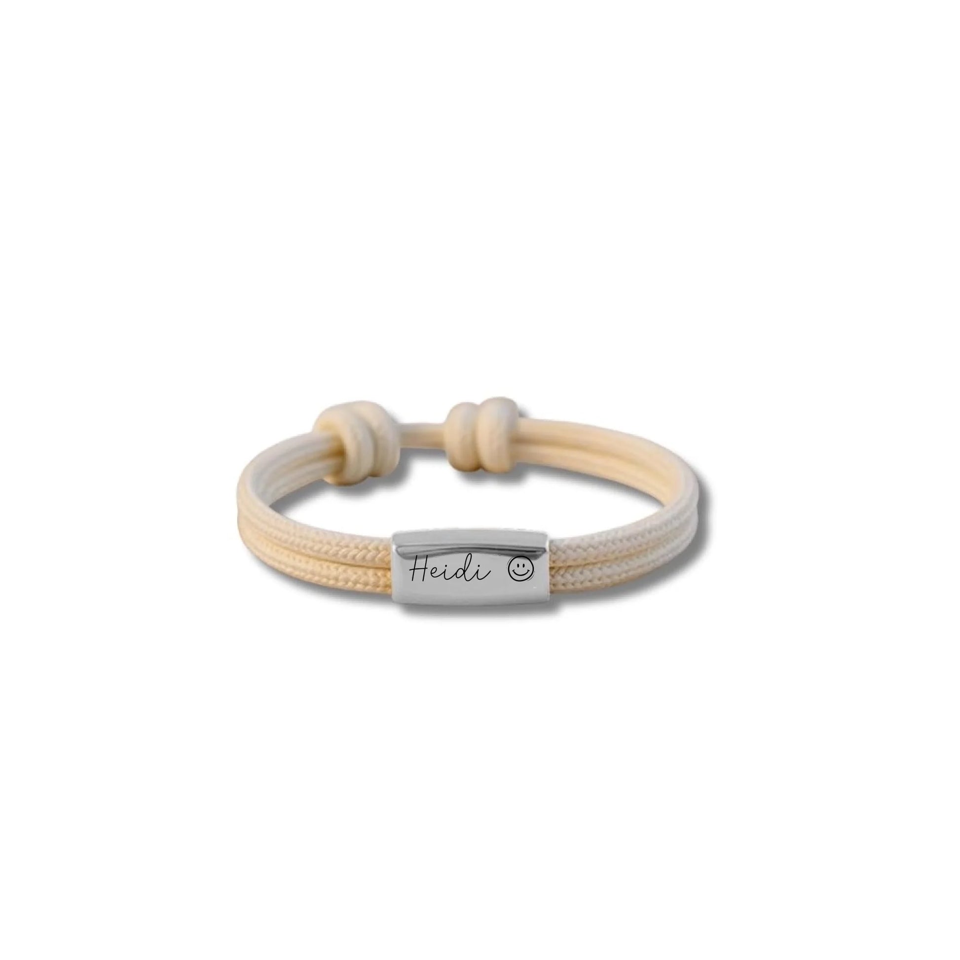 Geflochtenes Segeltauarmband – personalisierbar mit Namen