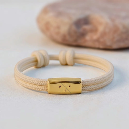 Segeltauarmband für Männer und Frauen, graviert mit Initialen – personalisierbar