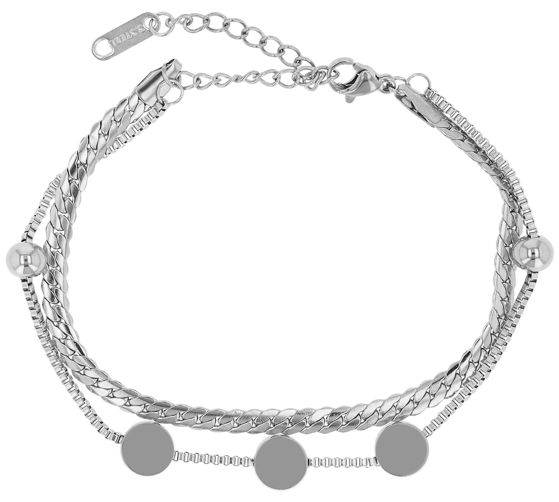 Armband mit Gravur, Edelstahlarmband Damen, personalisiertes Armband - afHandmade