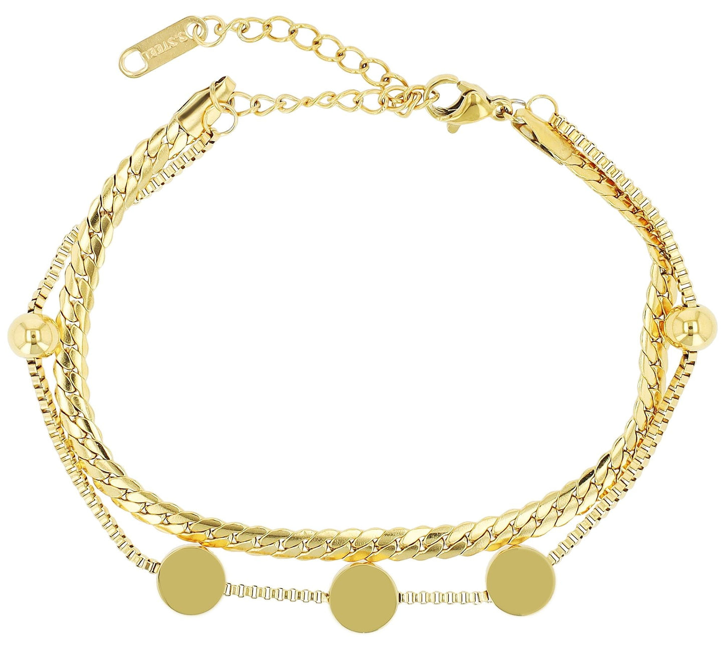 Armband mit Gravur, Edelstahlarmband Damen, personalisiertes Armband - afHandmade