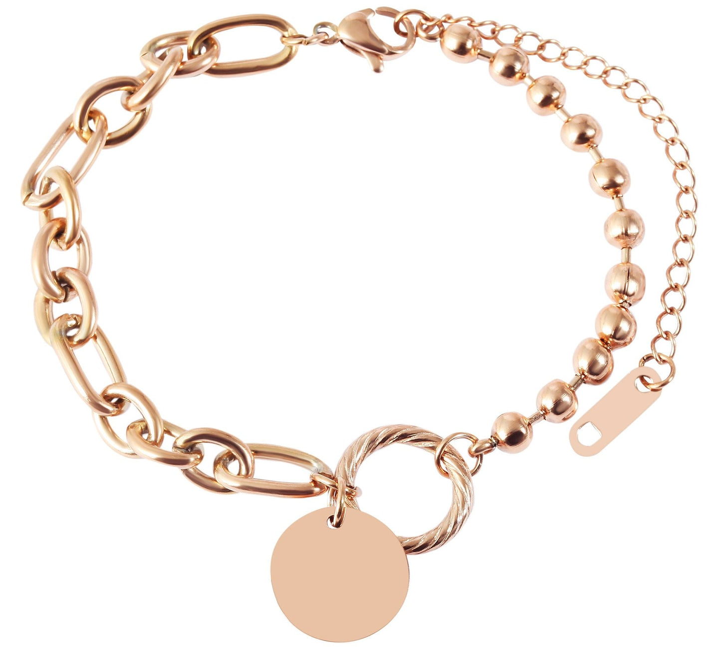 Armband mit Gravur, personalisiertes Armband, Armband Initialen, Edelstahlarmband Damen - afHandmade
