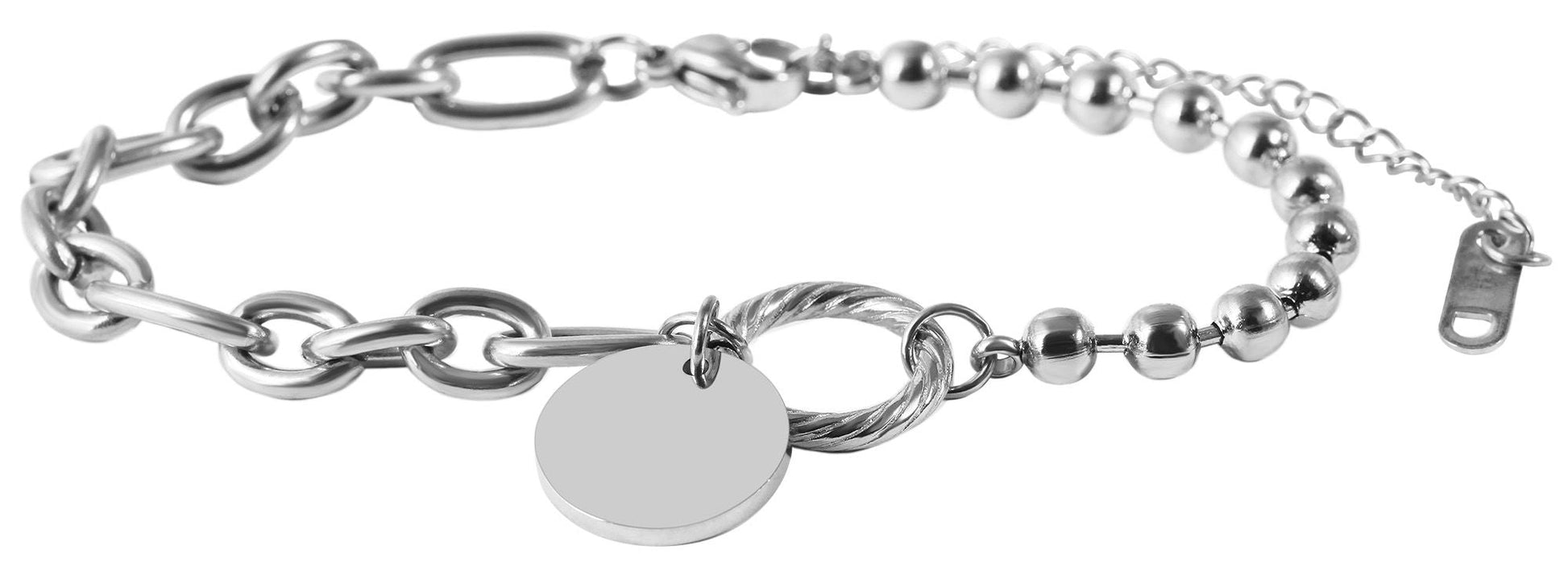 Armband mit Gravur, personalisiertes Armband, Armband Initialen, Edelstahlarmband Damen - afHandmade