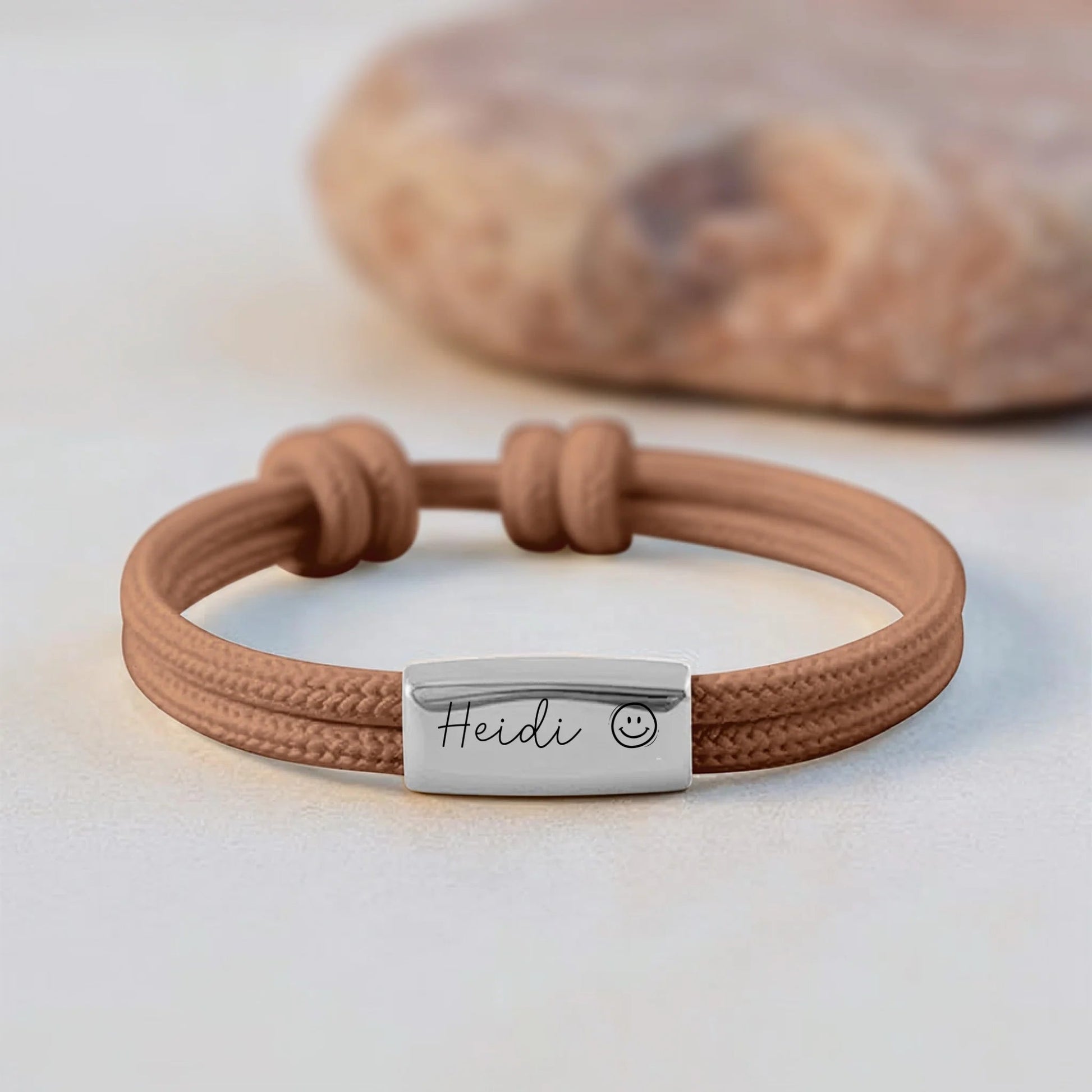 Armband mit persönlicher Gravur und Symbol - silber - afHandmade