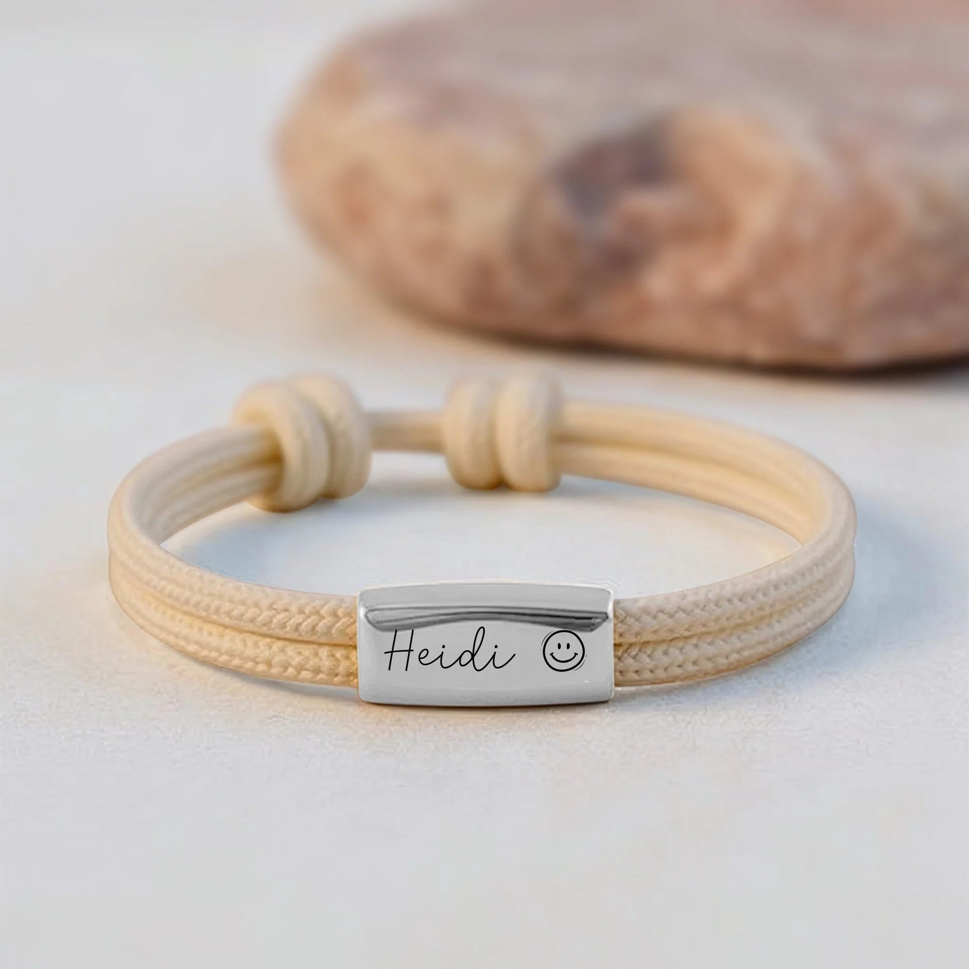 Armband mit persönlicher Gravur und Symbol - silber - afHandmade