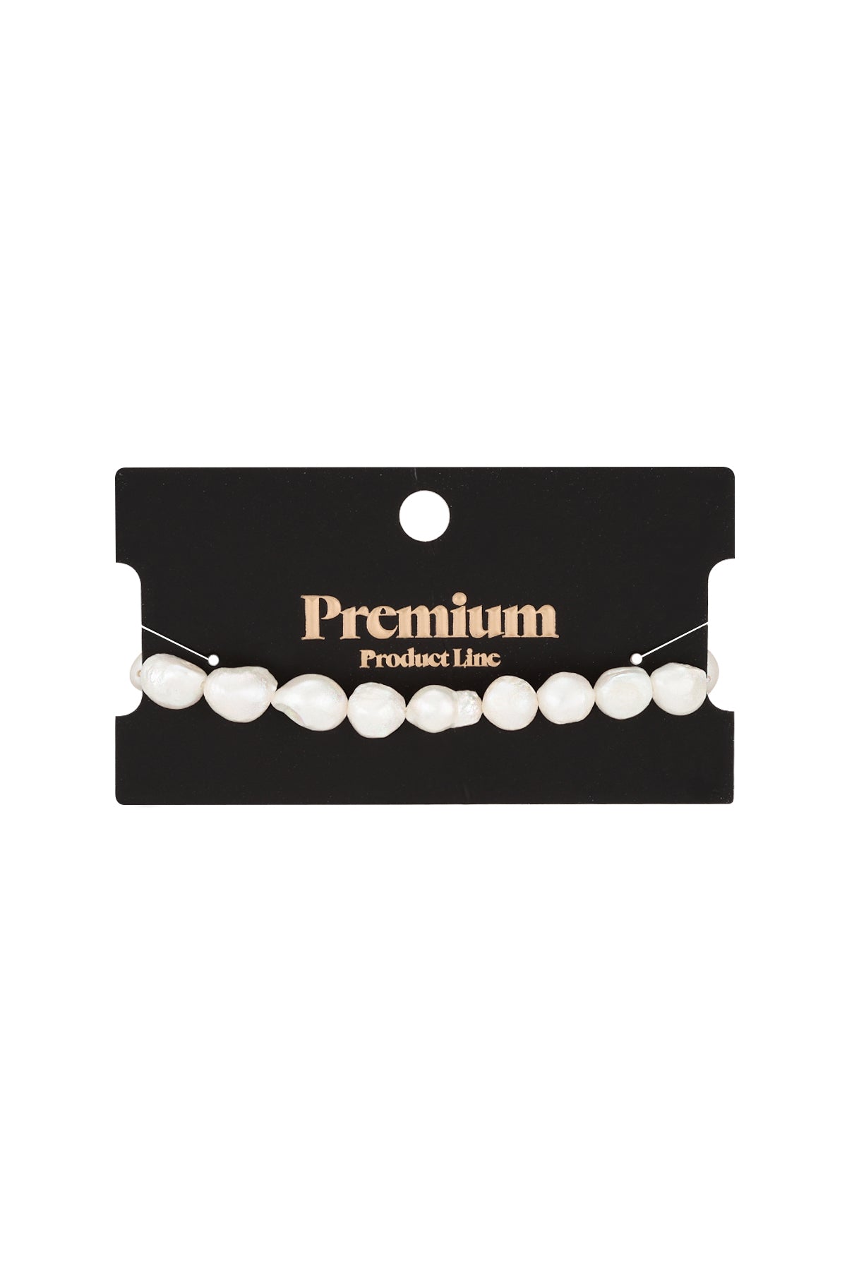 Armband mit weißen Perlen und Herzverschluss - afHandmade