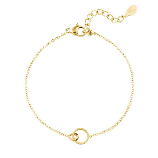 Armband mit zwei verbundenen Kreisen - afHandmade