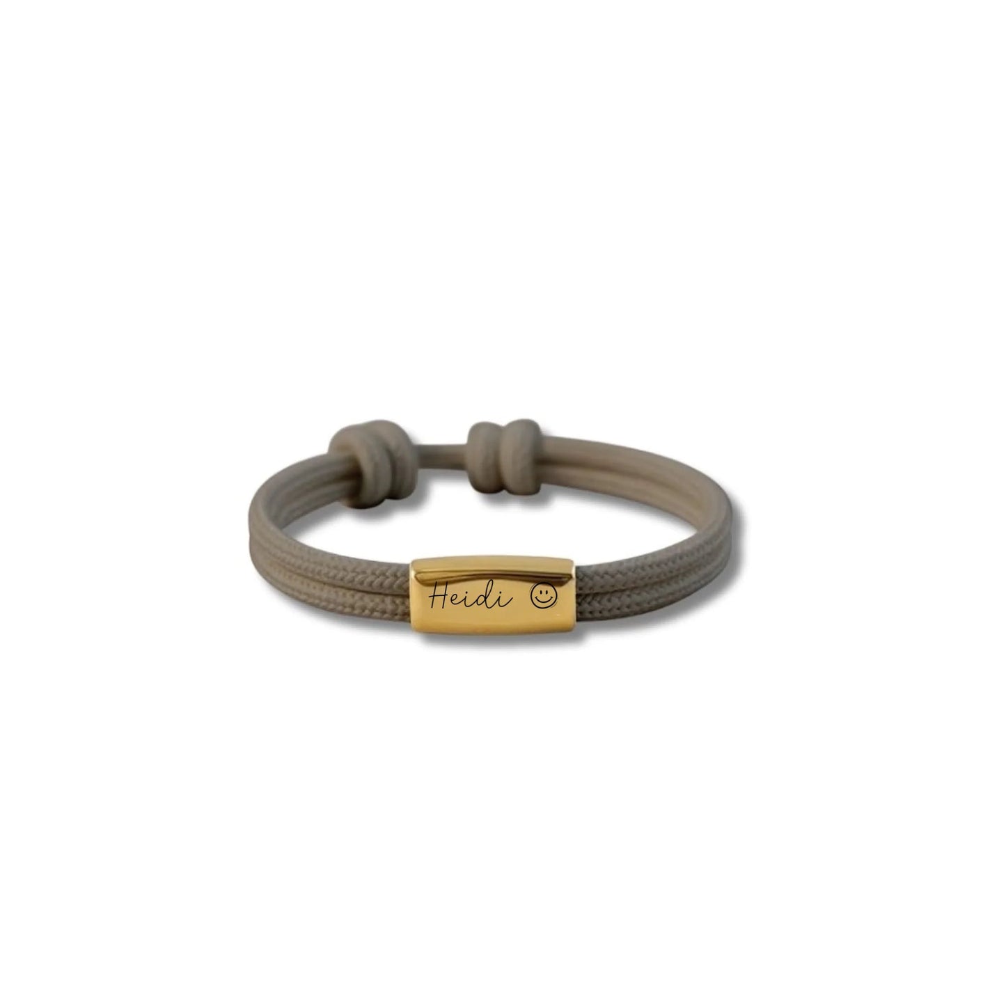 Armband personalisiert - Segeltau Armband - Gravur mit Text und Symbol - Armband goldfarbig - afHandmade