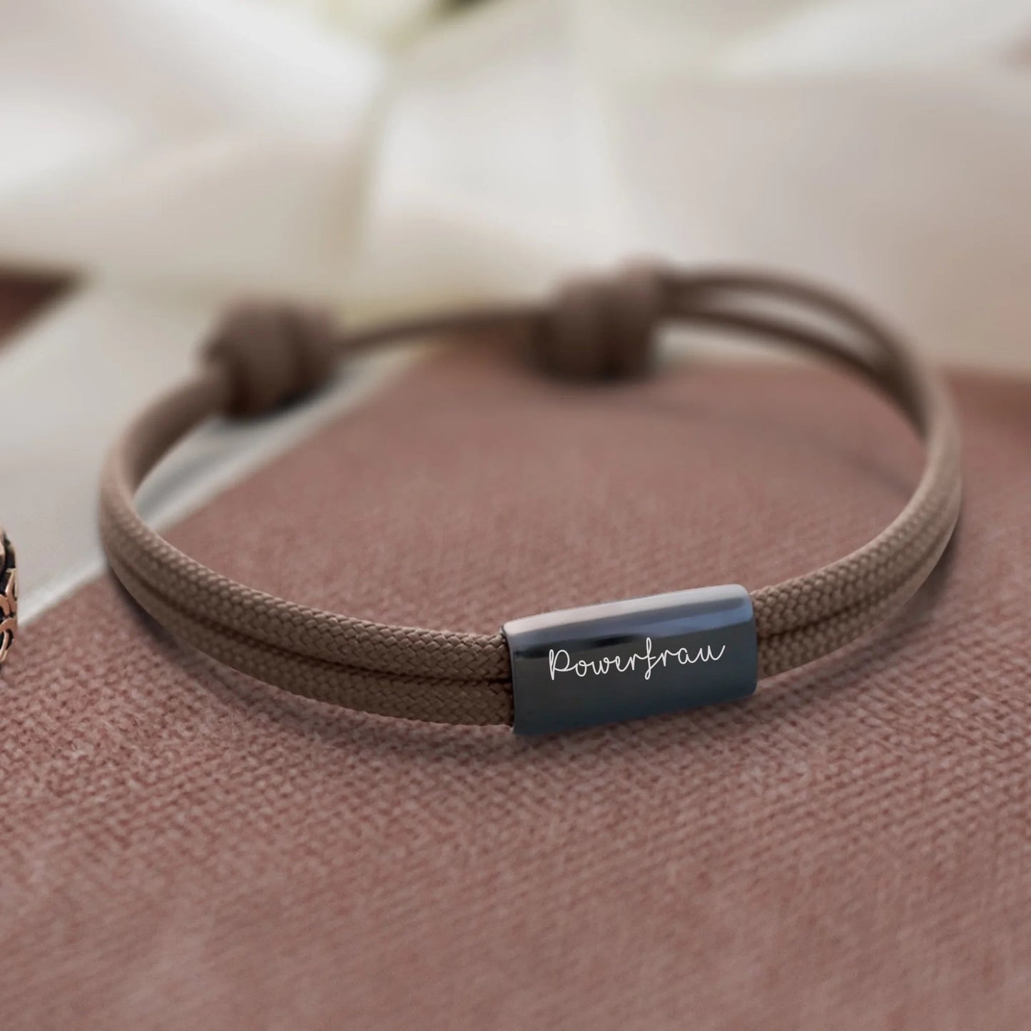 Armband Segeltau mit persönlicher Gravur - afHandmade
