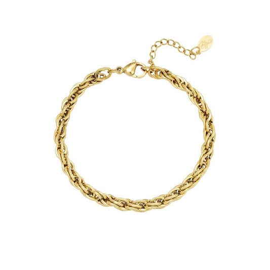Armband Twisted Chain Goldfarbe Edelstahl - afHandmade