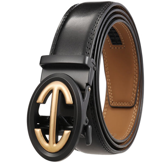 Automatikgürtel Damen und Herren goldfarbige Schnalle, Belté - Mix & Match - afHandmade