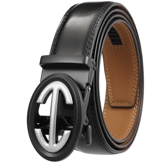 Automatikgürtel Damen und Herren silberfarbige Schnalle, Belté - Mix & Match - afHandmade