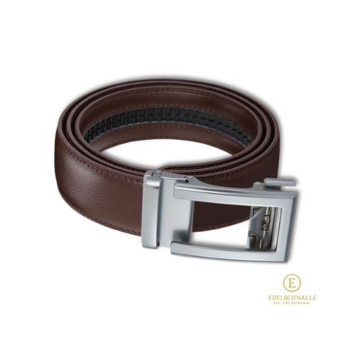 Automatikgürtel Damen und Herren silberfarbige Schnalle - KIKI - Mix & Match - stufenloser Gürtel - afHandmade