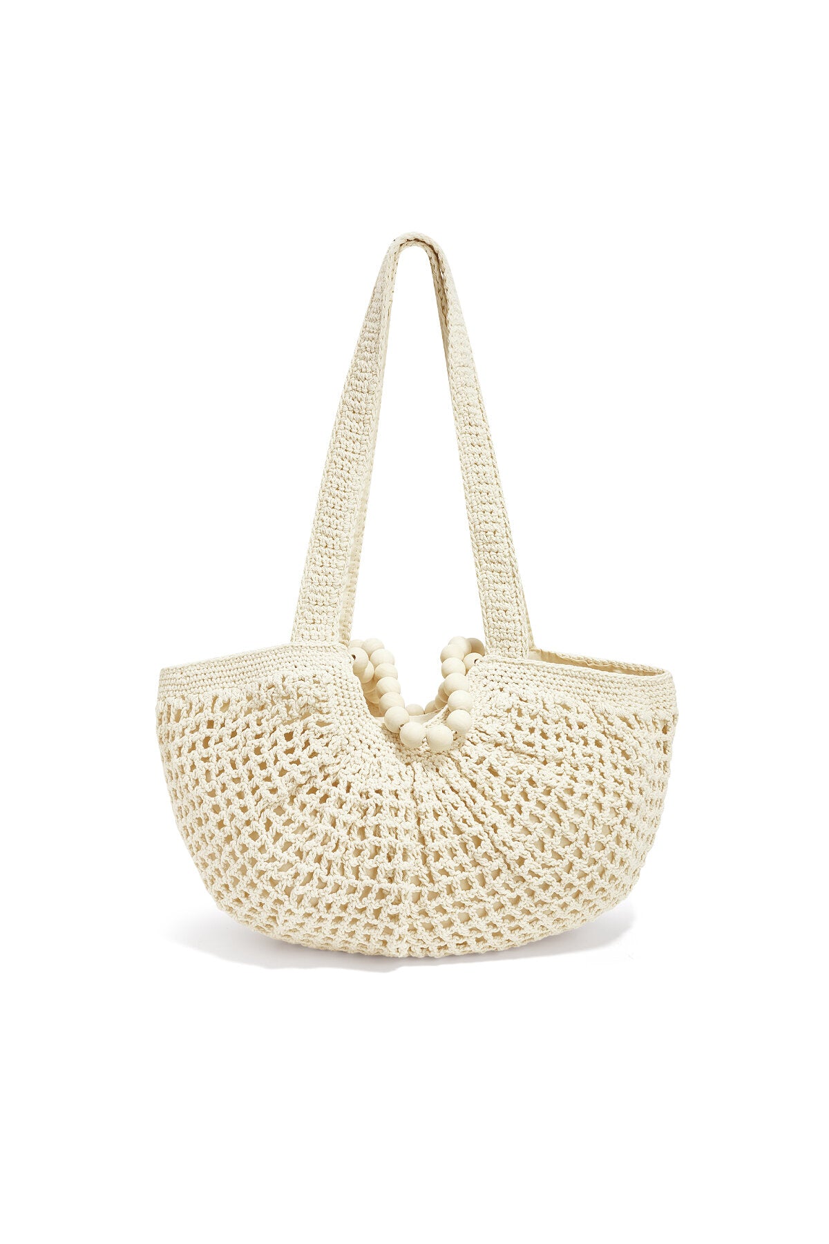 Einfarbige Strandtasche aus Baumwolle – Lässige Sommertasche 50 x 34 cm