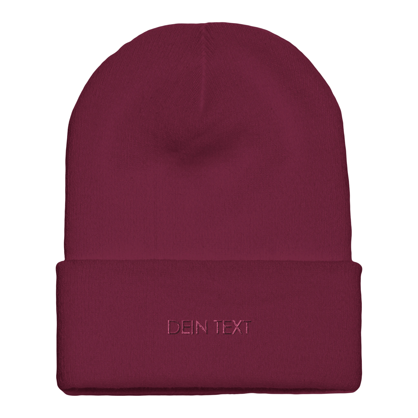 Beanie mit Bündchen | mit Deinem Text personalisiert bestickt - afHandmade