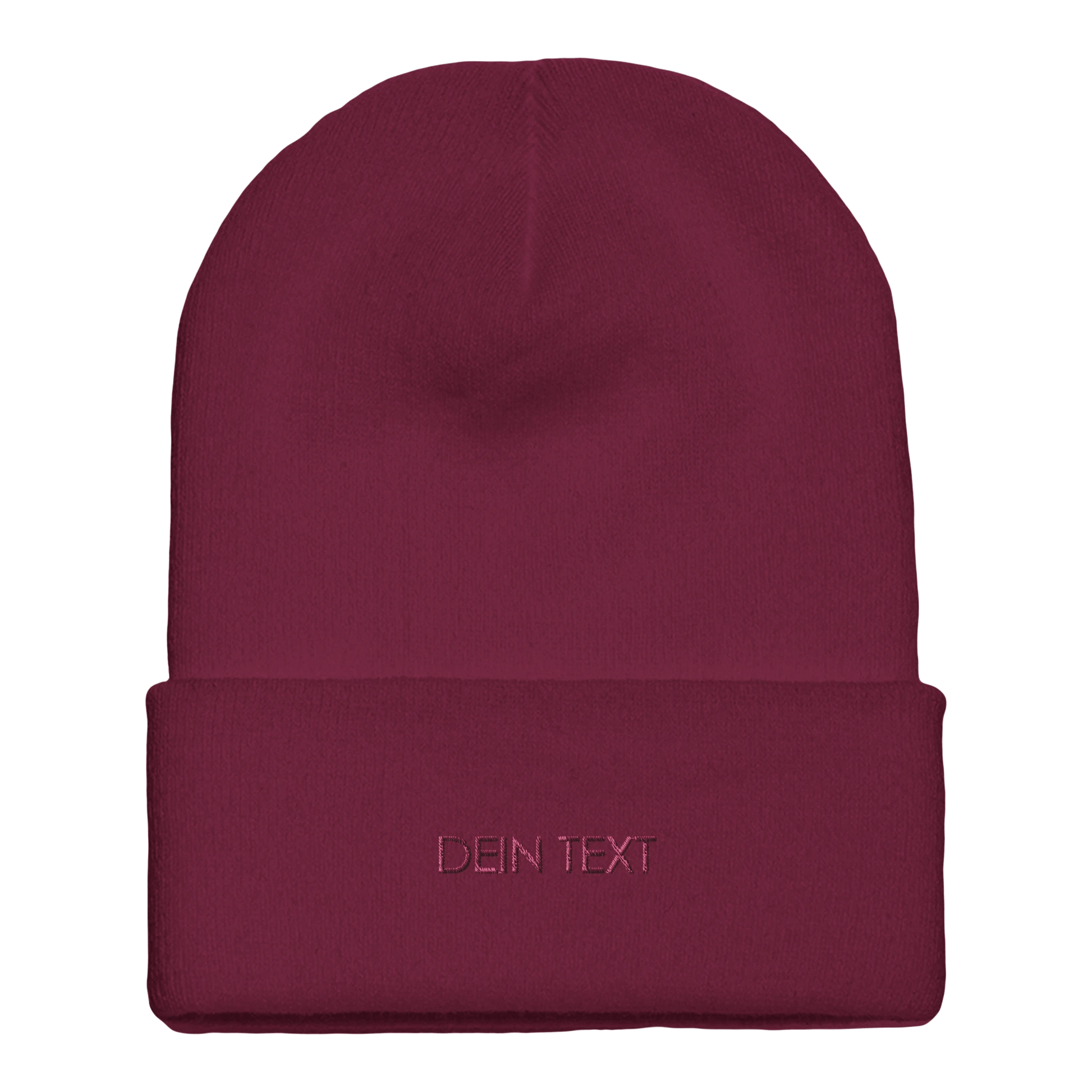 Beanie mit Bündchen | mit Deinem Text personalisiert bestickt - afHandmade