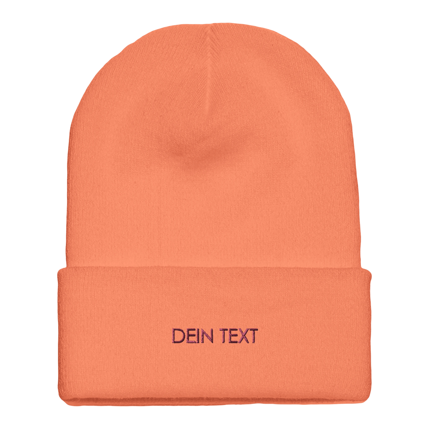 Beanie mit Bündchen | mit Deinem Text personalisiert bestickt - afHandmade