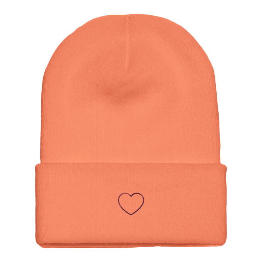 Beanie mit Bündchen | Personalisierbar | pink bestickt - afHandmade
