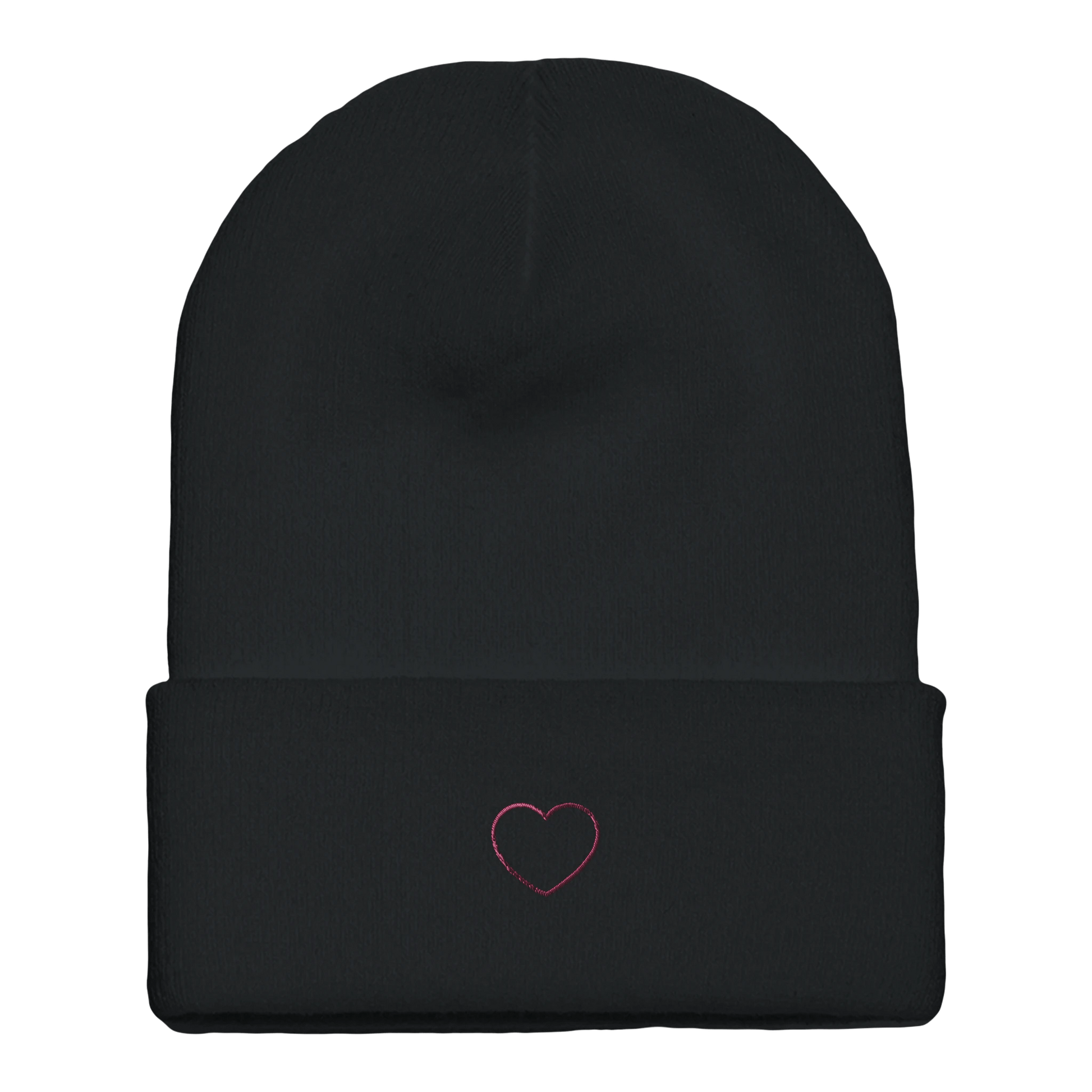 Beanie mit Bündchen | Personalisierbar | pink bestickt - afHandmade