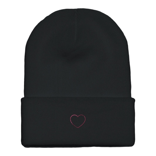Beanie mit Bündchen | Personalisierbar | pink bestickt - afHandmade