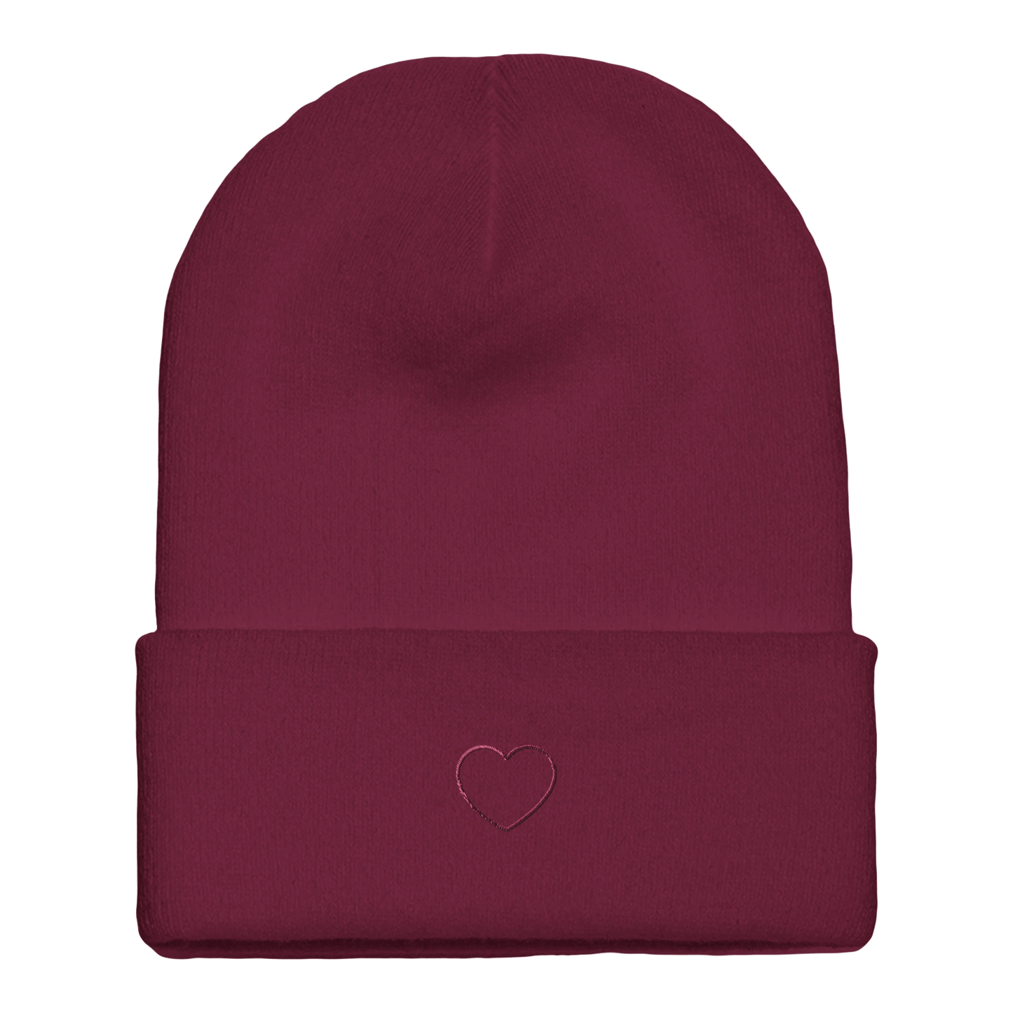 Beanie mit Bündchen | Personalisierbar | pink bestickt - afHandmade