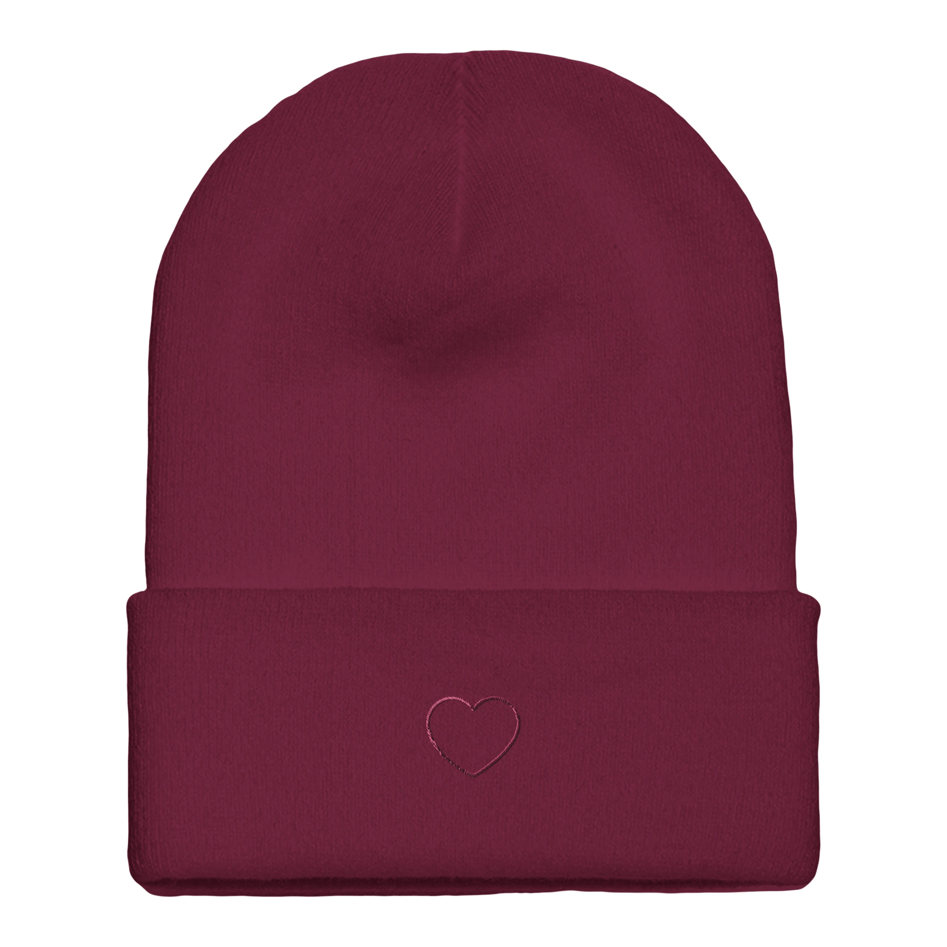 Beanie mit Bündchen | Personalisierbar | pink bestickt - afHandmade