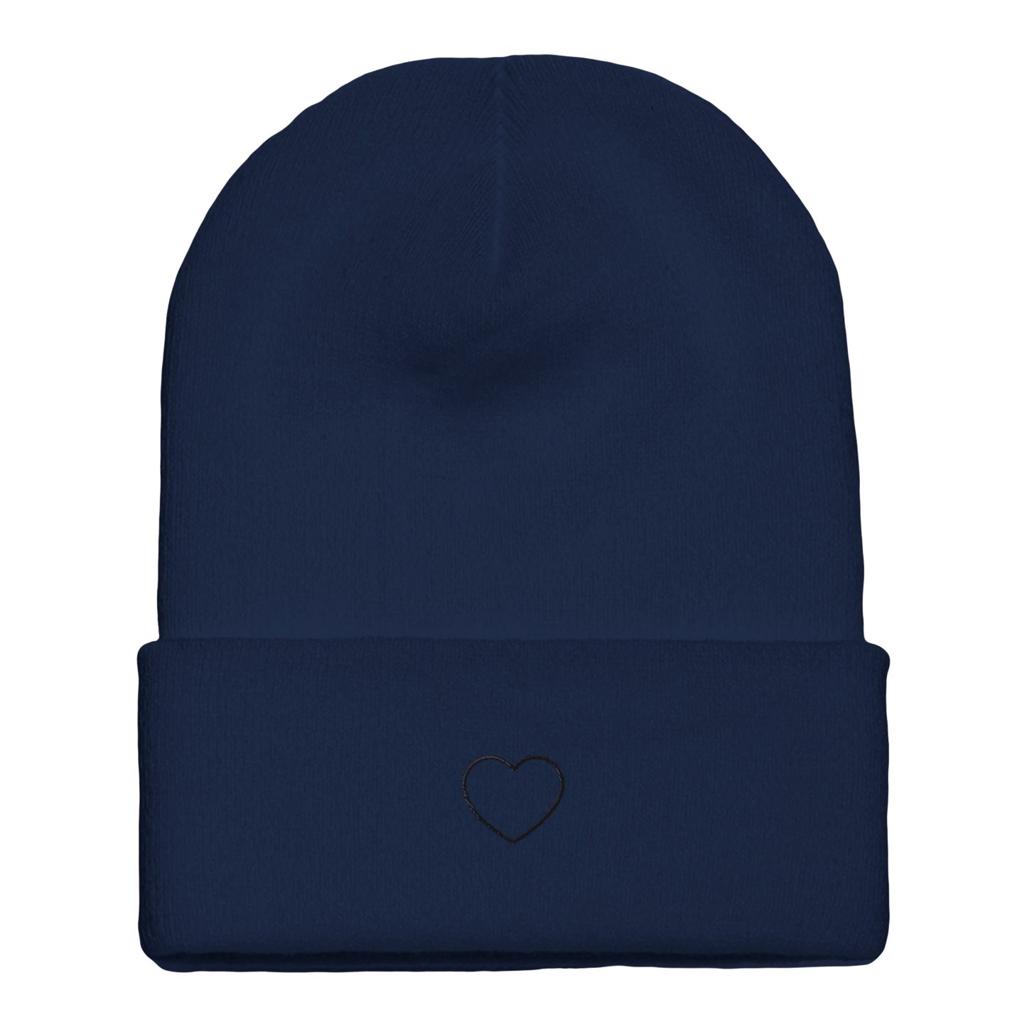 Beanie mit Bündchen | Personalisierbar | schwarz bestickt - afHandmade