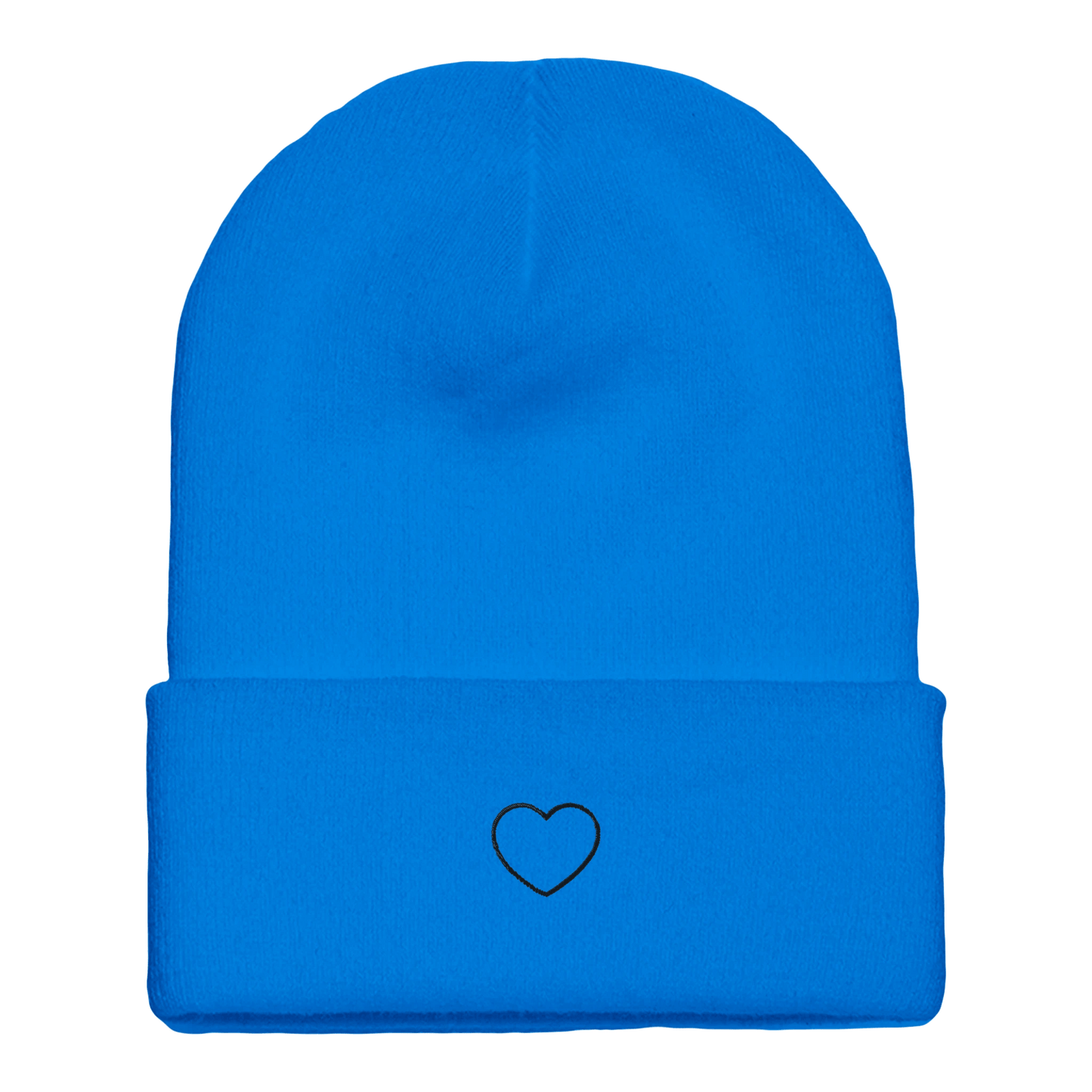 Beanie mit Bündchen | Personalisierbar | schwarz bestickt - afHandmade