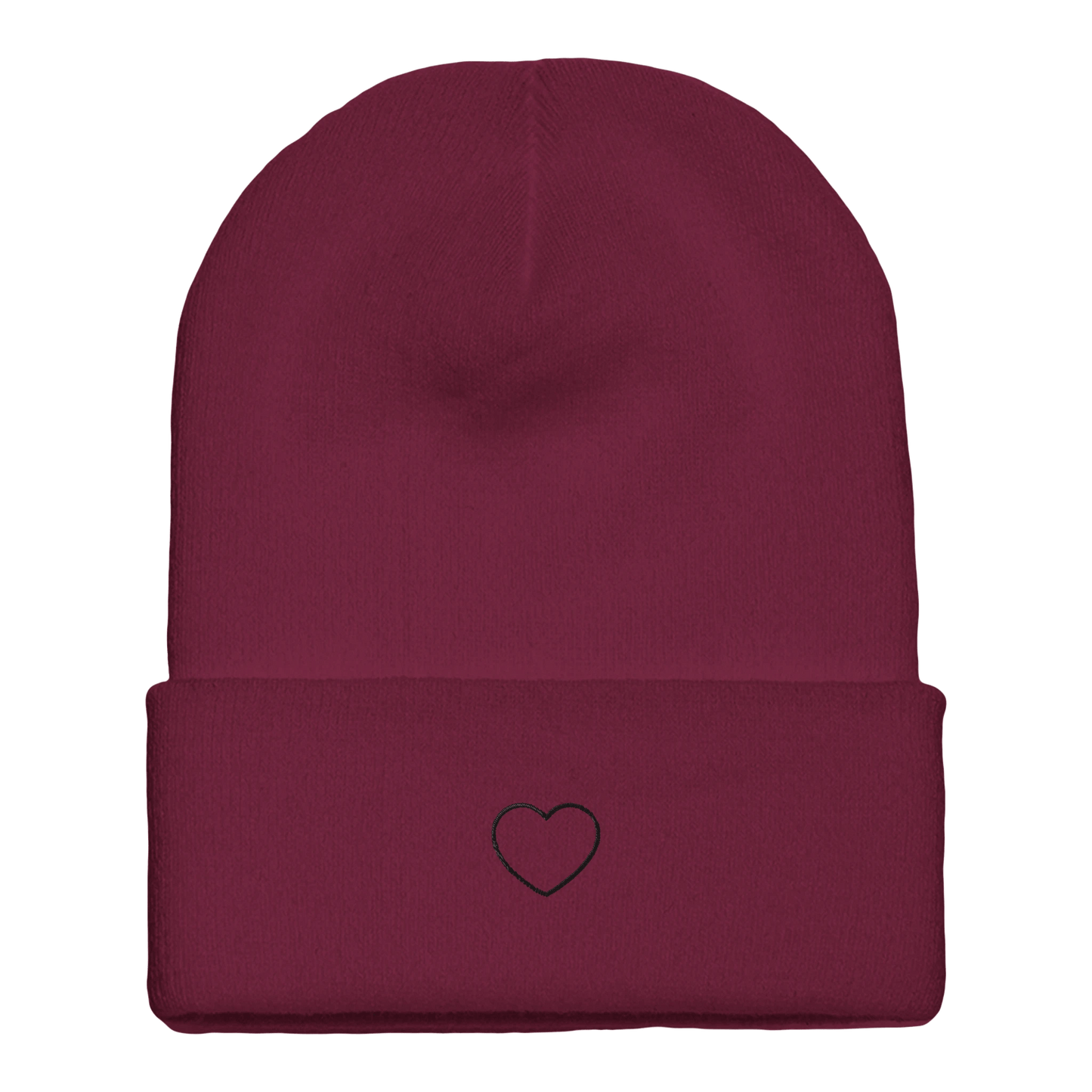 Beanie mit Bündchen | Personalisierbar | schwarz bestickt - afHandmade