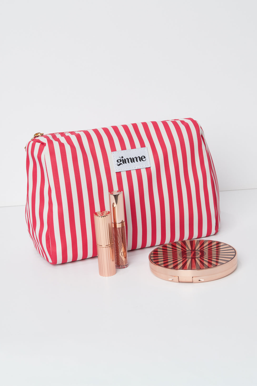 Gimme - Kosmetiktasche Damen mit Streifen – Geräumige Make-up Tasche aus Polyester