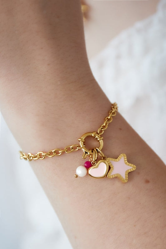 Charm - Armband mit 5 Anhängern – individuell & austauschbar - afHandmade