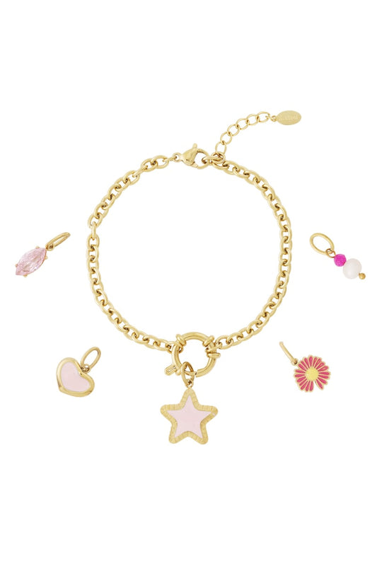 Charm - Armband mit 5 Anhängern – individuell & austauschbar - afHandmade