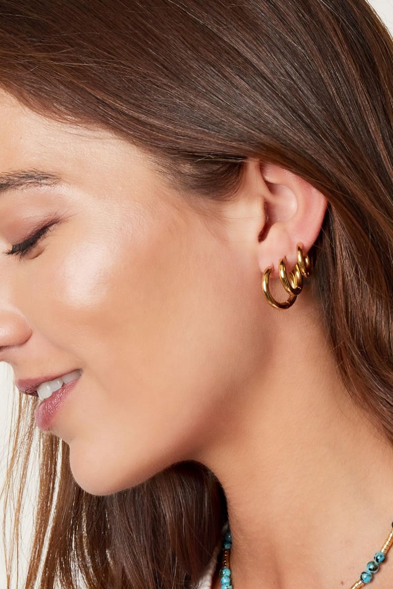 Creolen Set 3 Creolen Edelstahl - afHandmade