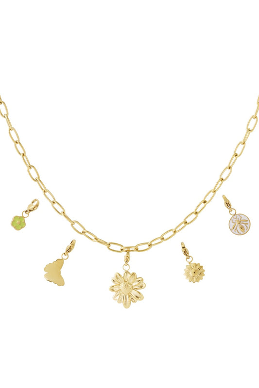 DIY - Halskette mit Blumenmotiv - Mix and Match Kette - afHandmade