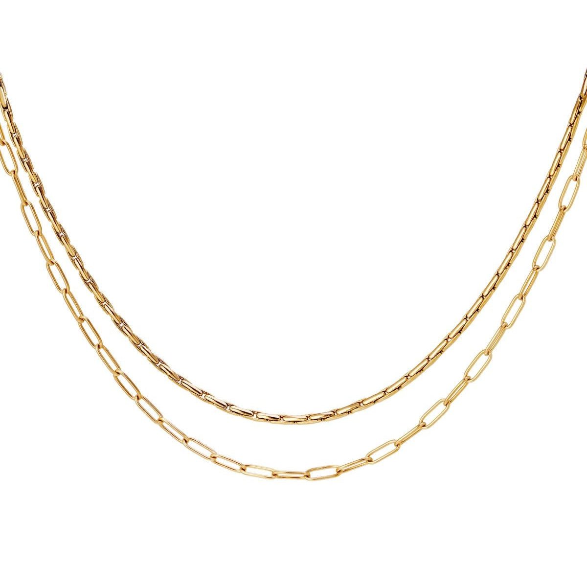 Doppelte Halskette – Feine Halskette & Gliederkette (40–70 cm) - afHandmade