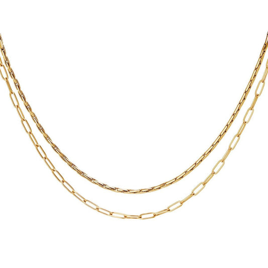 Doppelte Halskette – Feine Halskette & Gliederkette (40–70 cm) - afHandmade