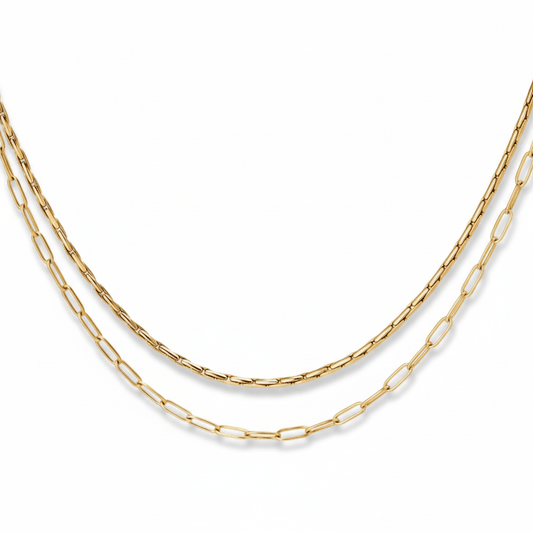 Doppelte Halskette – Feine Halskette & Gliederkette (40–70 cm) - afHandmade