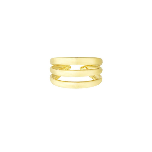 Dreilagiger Vintage Ring Edelstahl verstellbar – wasserfester Statement Ring Damen - afHandmade