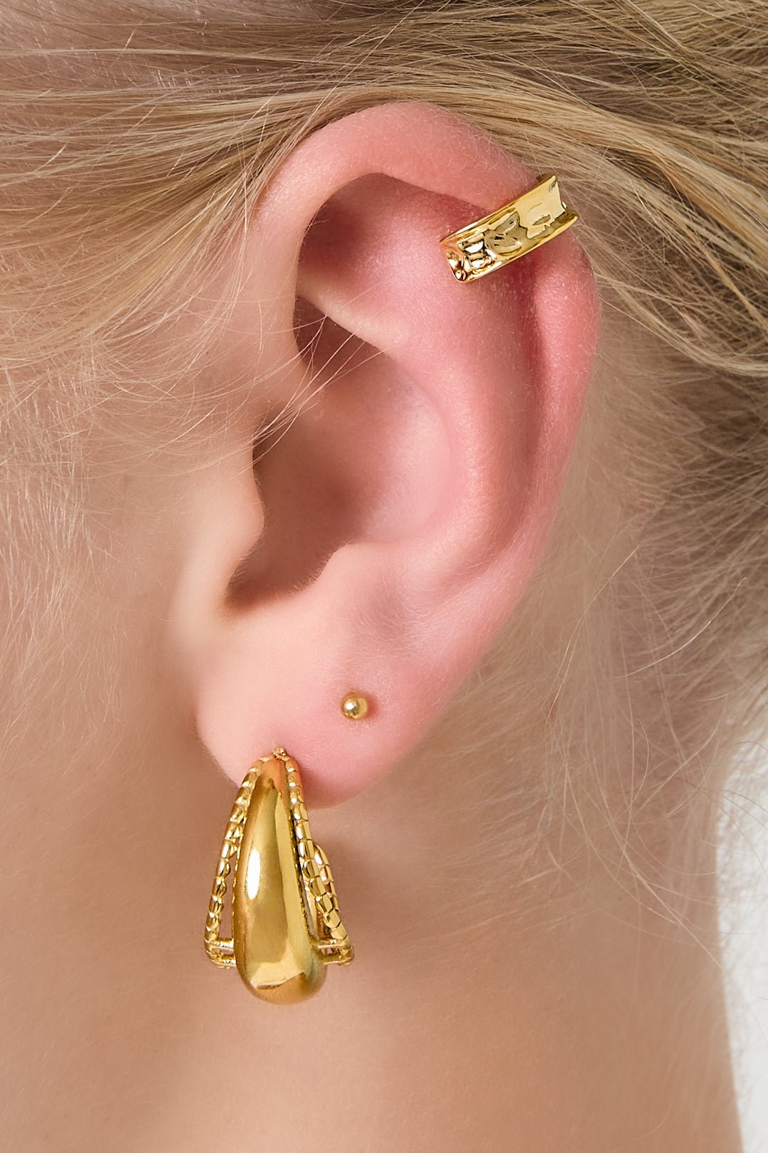 Ear Cuff – Gehämmerte Oberfläche - afHandmade