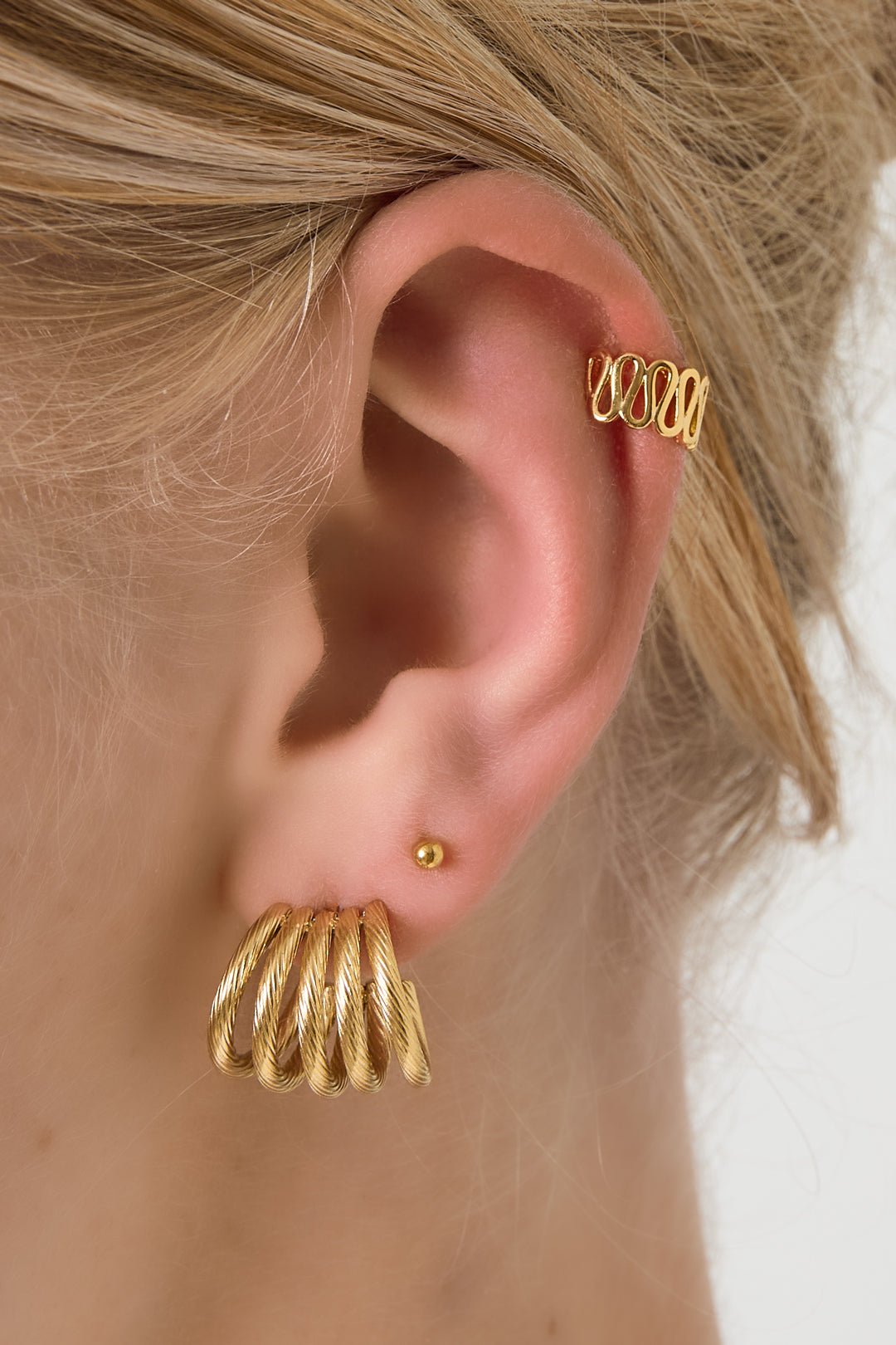 Ear Cuff - Ohrklemme - unregelmäßige Form – 0,6 cm - afHandmade
