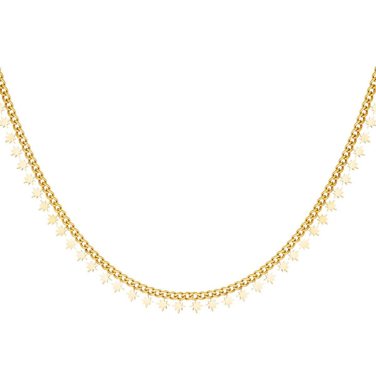 Edelstahlkette funkelnde Sterne - afHandmade